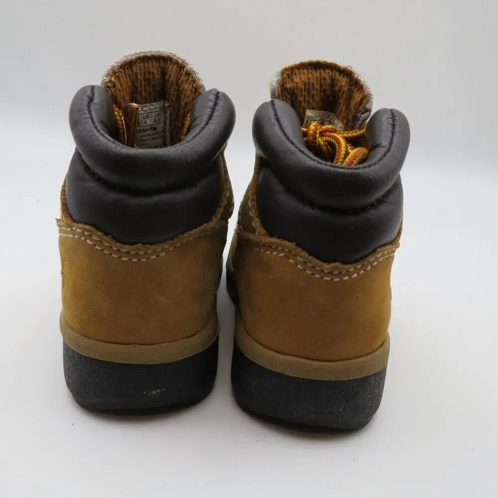 Timberland Toddler Field Tan Nubuck Suede Classic Rugged Boots 15845M Sz 4